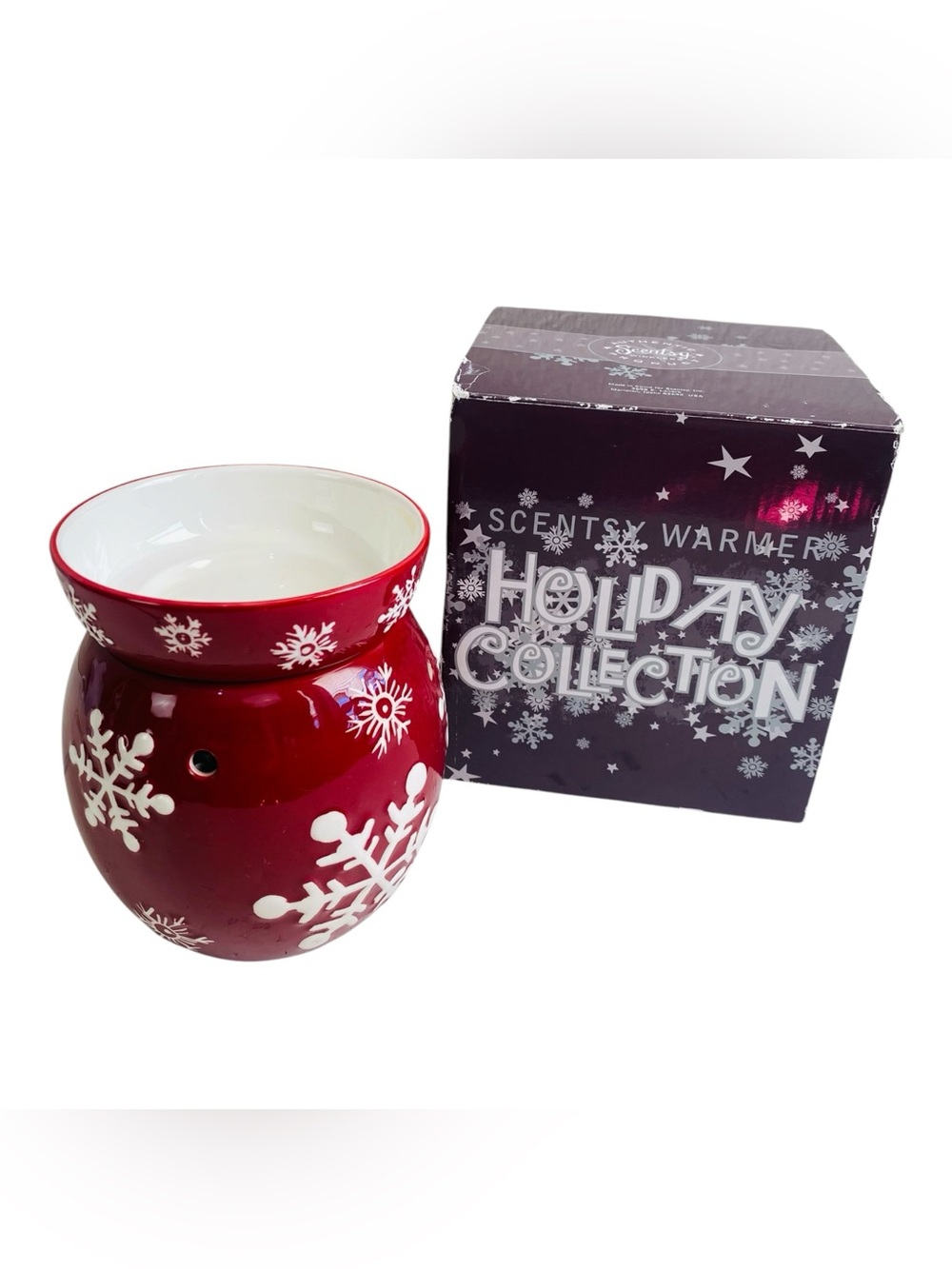 Scentsy Holiday Collection Red Snowflake Wax Warmer